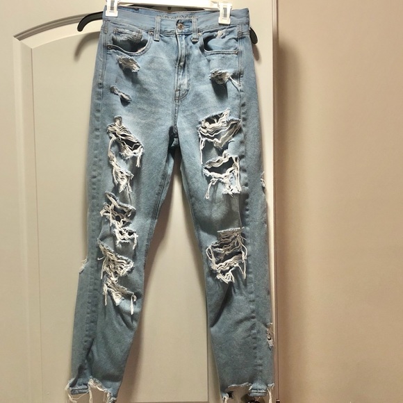 shredded mom jeans